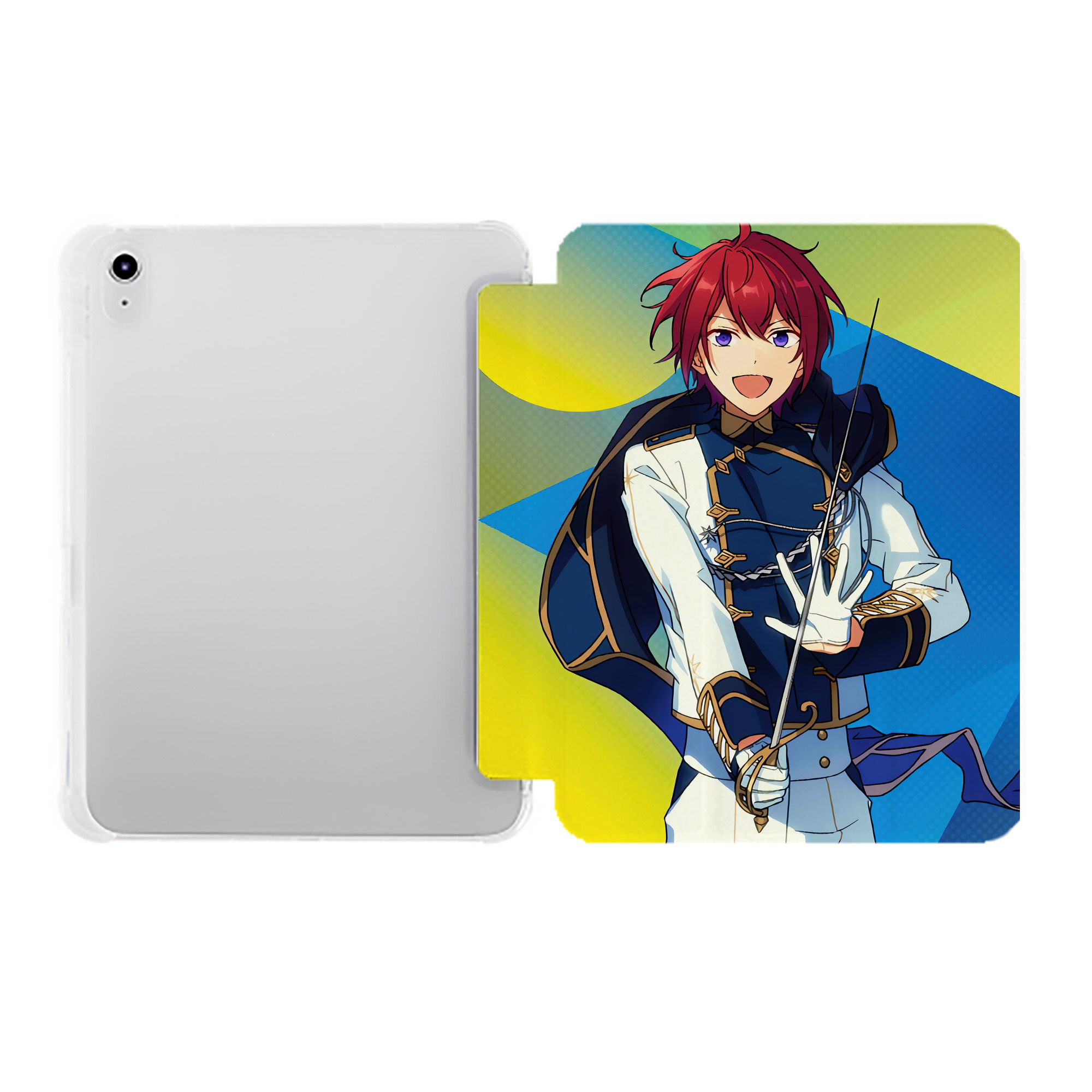 （画像用） あんさんぶるスターズ! Ensemble Stars IPad ケース ペン収納付き 三つ折りスタンド PUレザー×シリコン 対応機種9.5/10.5/10.9インチ